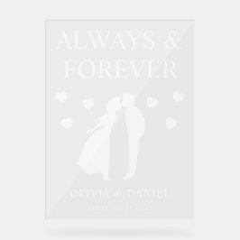 Always and Forever Custom Wedding Acryl Bord