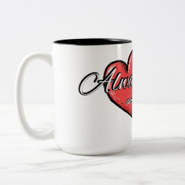 "Always and Forever" Heart Mug Tweekleurige Koffiemok