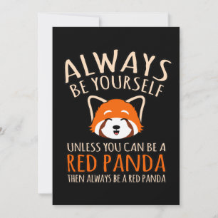 Always Be A Red Panda Cute Pet Animal Pandas Lover Bedankkaart