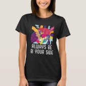 Always Be Bi Your Side Bisexual Rainbow Pride LGBT T-shirt (Voorkant)
