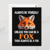 Always Be Yourself Unless You Can Be A Fox Briefkaart (Voorkant / Achterkant)