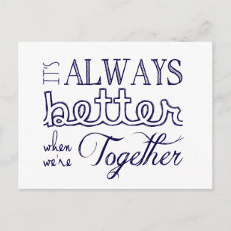 Always better when briefkaart