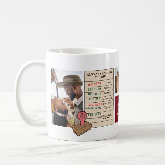 Always Checking You Out | Custom Library Card Love Koffiemok (Links)