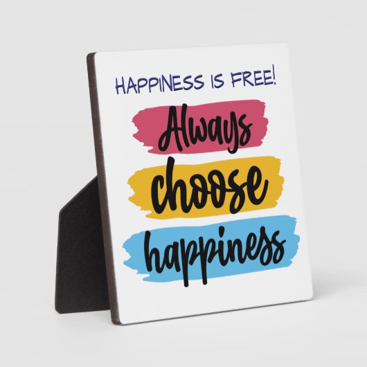 Always Choose Happiness Quote Plaque Fotoplaat (Voorkant)