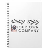 Always enjoy your own company notitieboek (Voorkant)