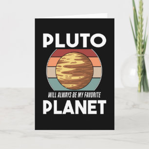 Always Favorite Planet Pluto Vintage Planet Pluto Kaart