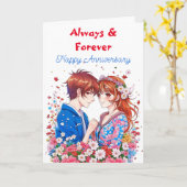 Always & Forever Anime Happy Jubileum Kaart (Gele Bloem)