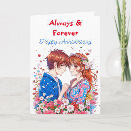 Always & Forever Anime Happy Jubileum Kaart