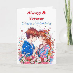 Always & Forever Anime Happy Jubileum Kaart