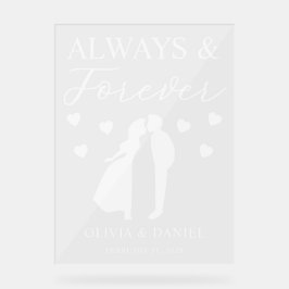 Always & Forever Custom Wedding Acryl Bord