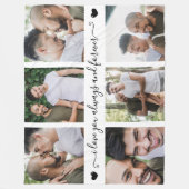 Always & Forever Modern 6 Photo Collage Fleece Deken (Voorkant)