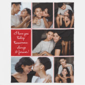 Always & Forever Modern 6 Photo Collage Fleece Deken (Voorkant)