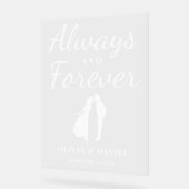 Always & Forever Personalized Wedding Welcome Acryl Bord (Hoek)