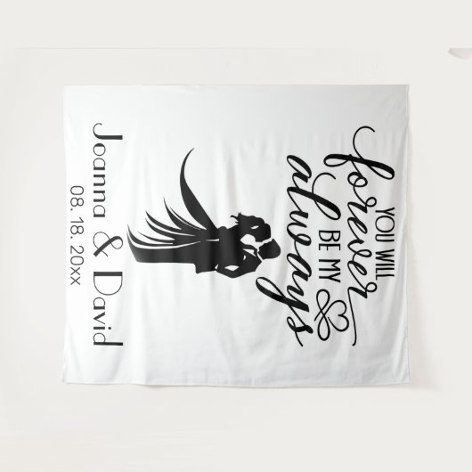 Always & Forever Silhouette Backdrop Wandkleed (Voorkant (horizontaal))