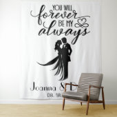 Always & Forever Silhouette Backdrop Wandkleed (In situ)