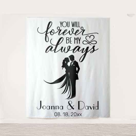 Always & Forever Silhouette Backdrop Wandkleed (Voorkant)