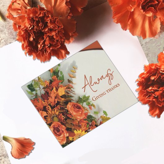 Always Giving Thanks Briefkaart