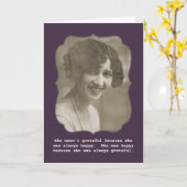 Always Grateful Vintage Photo Kaart (Gele Bloem)