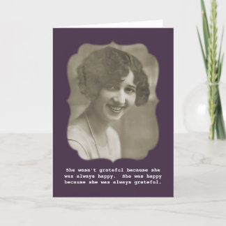 Always Grateful Vintage Photo Kaart