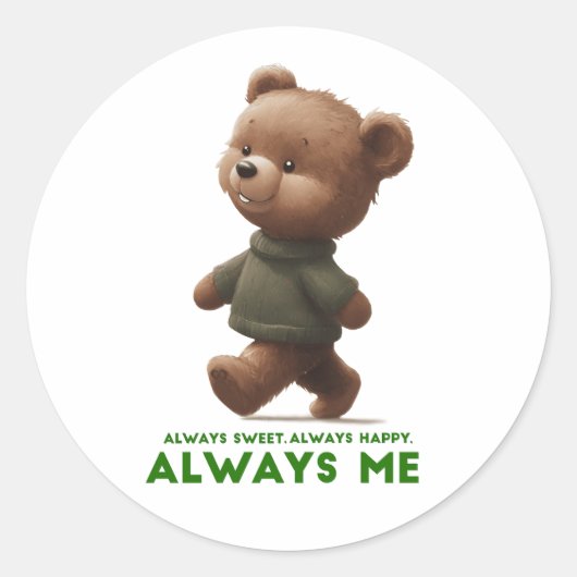 Always Happy and Positive | Adorable Gift Ronde Sticker (Voorkant)
