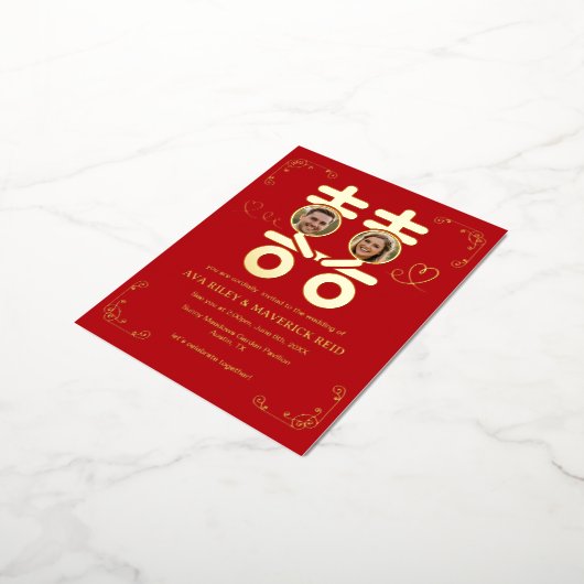 always in love foil invitation postcard folie uitnodiging briefkaart (Gedraaid)