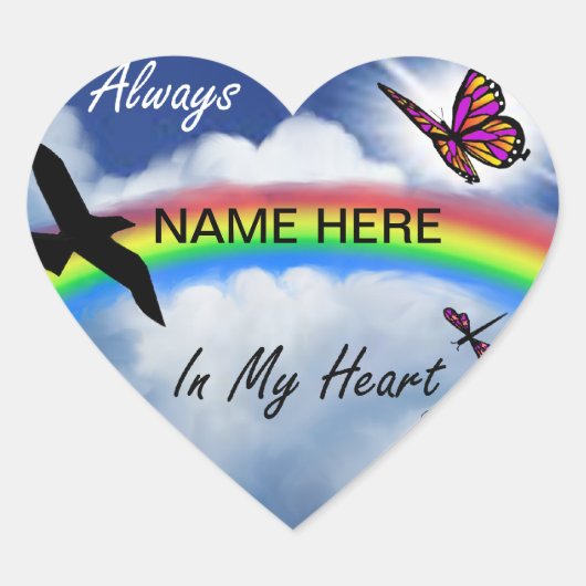 Always In My Heart Hart Sticker (Voorkant)