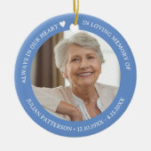 Always in Our Heart Funeral Memorial Photo  Keramisch Ornament (Voorkant)