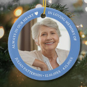 Always in Our Heart Funeral Memorial Photo  Keramisch Ornament