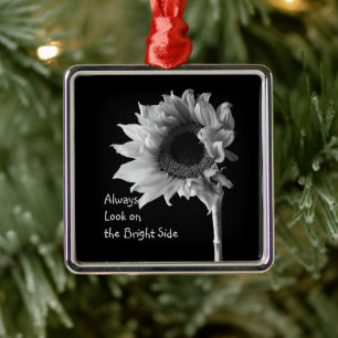 'Always Look on the Bright Side' Bloemportret Metalen Ornament