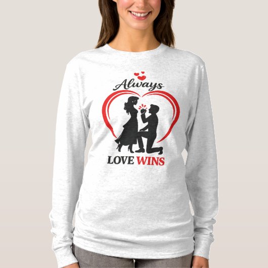 Always Love Wins Classic Unisex Long Sleeve Tee T-shirt (Voorkant)