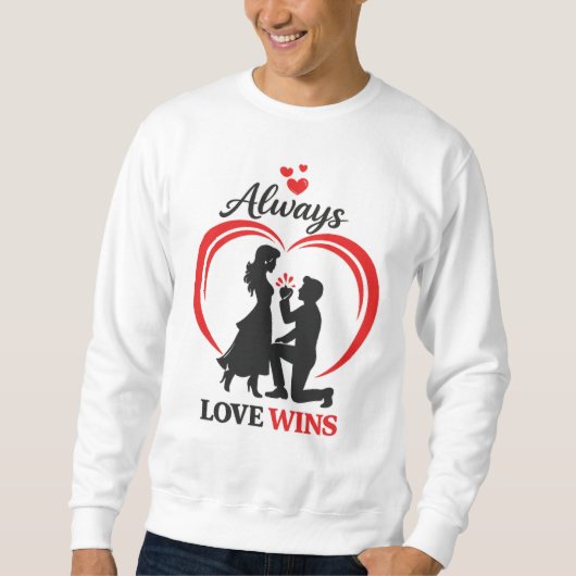 Always Love Wins Cozy Crewneck Sweatshirt (Voorkant)