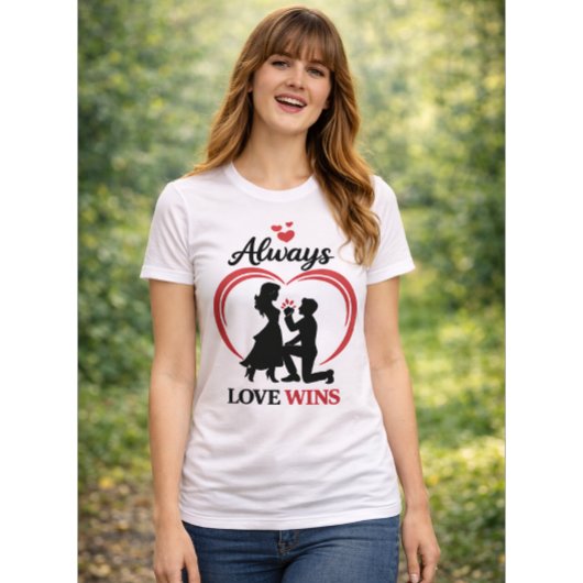 Always Love Wins – Romantic Women’s Tee. T-shirt