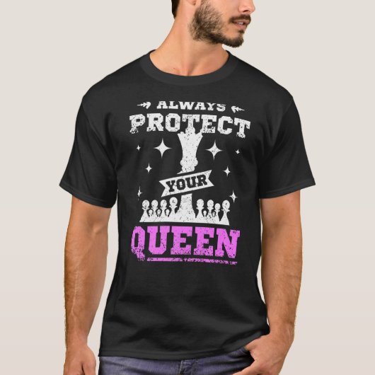 Always protect your queen chess Premium T-shirt (Voorkant)