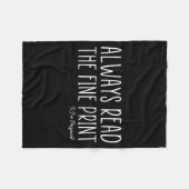 Always Read The Fine Print I'm Pregnant Pregnancy  Fleece Deken (Voorkant (Horizontaal))