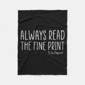 Always Read The Fine Print I'm Pregnant Pregnancy  Fleece Deken (Voorkant)