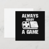Always Ready Dominoes Tiles Puzzler Game Gift Kaart (Voorkant / Achterkant)