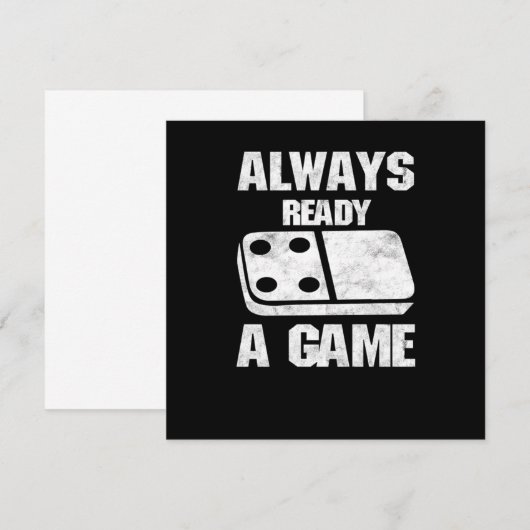 Always Ready Dominoes Tiles Puzzler Game Gift Kaart (Voorkant / Achterkant)