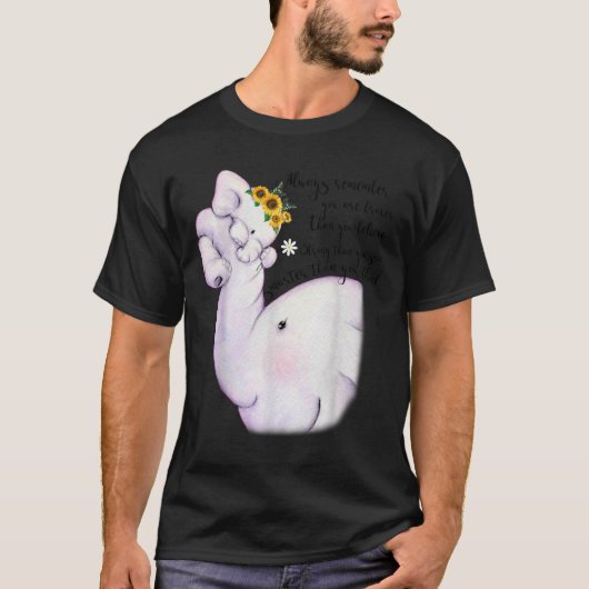 Always Remember You Are Braver Than You Believe Mo T-shirt (Voorkant)