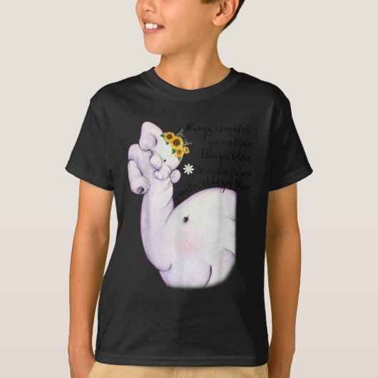 Always Remember You Are Braver Than You Believe Mo T-shirt (Voorkant)