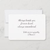 Always Remembered Pet Loss Dog Bond Sympathy Card (Achterkant)