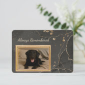Always Remembered Pet Loss Photo Sympathy Card (Staand voorkant)