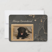 Always Remembered Pet Loss Photo Sympathy Card (Voorkant)