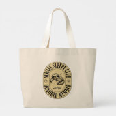 Always Sleepy Club Canvas tas – Grappig Luiaard On (Achterkant)