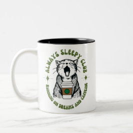 Always Sleepy Club MUG Tweekleurige Koffiemok
