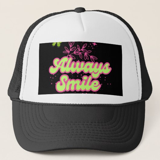 Always smile positive quote instant download  trucker pet (Voorkant)