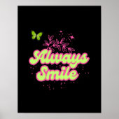Always Smile – Positive Quote Wall Art Poster (Voorkant)