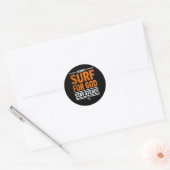 Always Surf For God, Stay Steady  Ronde Sticker (Envelop)