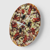 Always Time for Pizza Fun Round Grote Klok (Hoek)