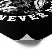 Always Tired Never Broke Funny Monkey (2 Sided) Poster (Hoek)