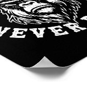 Always Tired Never Broke Funny Monkey (on Back)  Poster (Hoek)